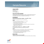 Free Printable Resume Example example document template