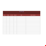 To do List Sample Spreadsheet example document template