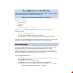 Sample Running Effective Committee Meeting Agenda example document template