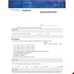 Effective Exit Interview Template for Productive Comments and Mutual Understanding example document template