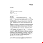 Student Grant Application Letter example document template