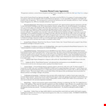 Vacation Rental Lease Agreement example document template