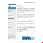 It Strategic Communications Plan example document template