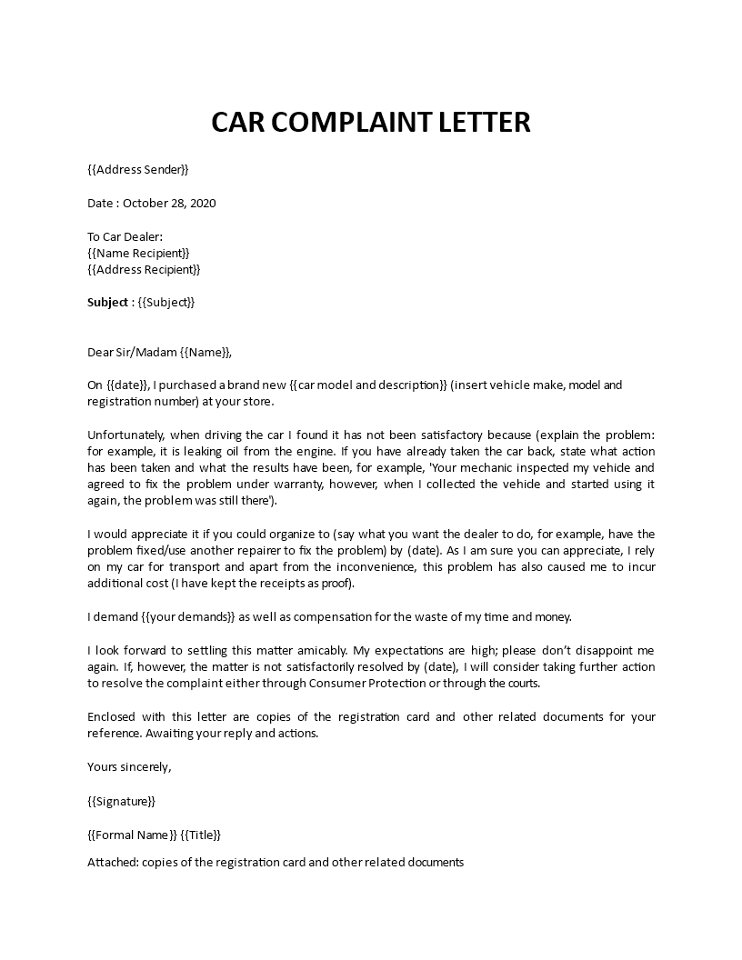 Complaint Car complaint-car