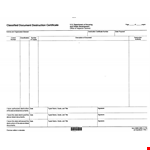 Certificate Of Document Destruction Template example document template 