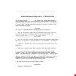 Purchase Agreement Template - Easy Closing Process for Purchaser and Seller example document template