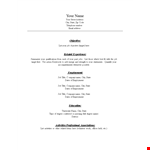 Combination Format Blank Resume example document template