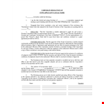 Corporate Resolution Form - Authorize Grants & Resolutions example document template