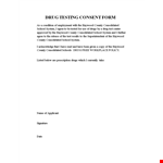 Drug Test Consent Form for Faculty | Haywood County Consolidated School example document template