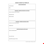 Lesson Plan Template for Building Skills and Connections | Customize Now example document template