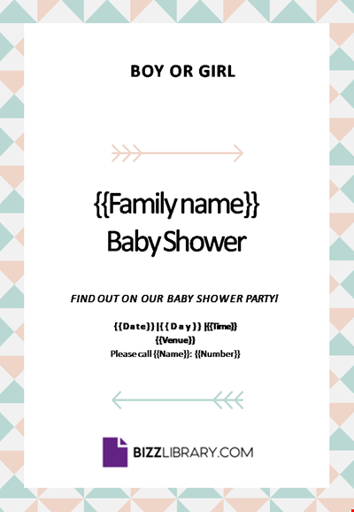 Baby Shower Sample Template