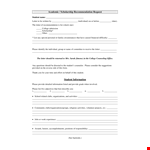 Scholarship Reference Letter Request Template example document template