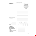 Standard Job Application Form In Pdf example document template