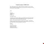 Formal Acceptance Of Offer Letter Example.pdf example document template