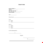 Get high-quality Doctor Notes from reliable doctors example document template