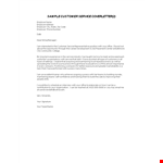 Customer Service Job Cover Letter example document template