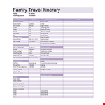 Travel Itinerary, Airline Number - Simplify Your Travelling Experience example document template