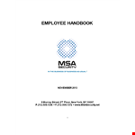 Download an Employee Handbook Template - Ensure Security & Guide Employees example document template