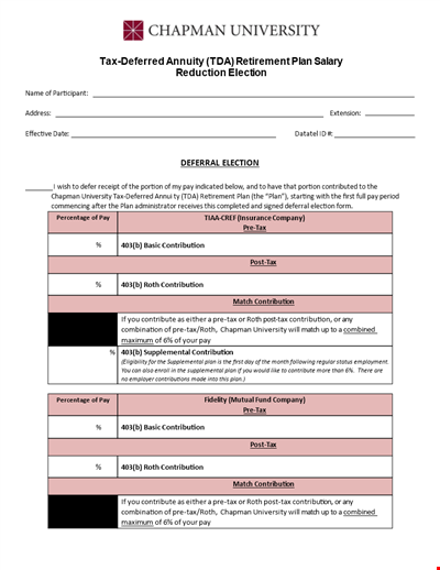 Salary Reduction Receipt - Claim Your Contribution Election