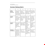 Create an Effective Grading Rubric Template for Informed Decision-Making example document template