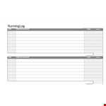 Track Your Runs with Our Distance and Route Running Log example document template