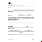 Overtime Authorization Request Form example document template