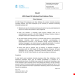 Email Address Policy example document template