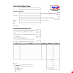 Formal Sales Order example document template