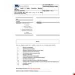 Safety Committee Meeting Minutes Template example document template