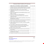 Restaurant Safety Checklist Template example document template 