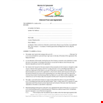 Interest Free Loan Agreement example document template