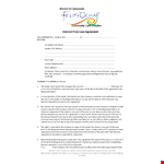 Interest Free Loan Agreement example document template 