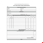 Grant Expense Report Template - Manage Expenses, Travel, and Funding example document template