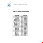 School Contract Payment Schedule Template example document template