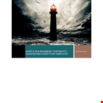 Business Disaster Recovery Plan Template - Example for Recovery example document template 