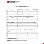 Complete Employee Medical History Form for You and Your Family example document template