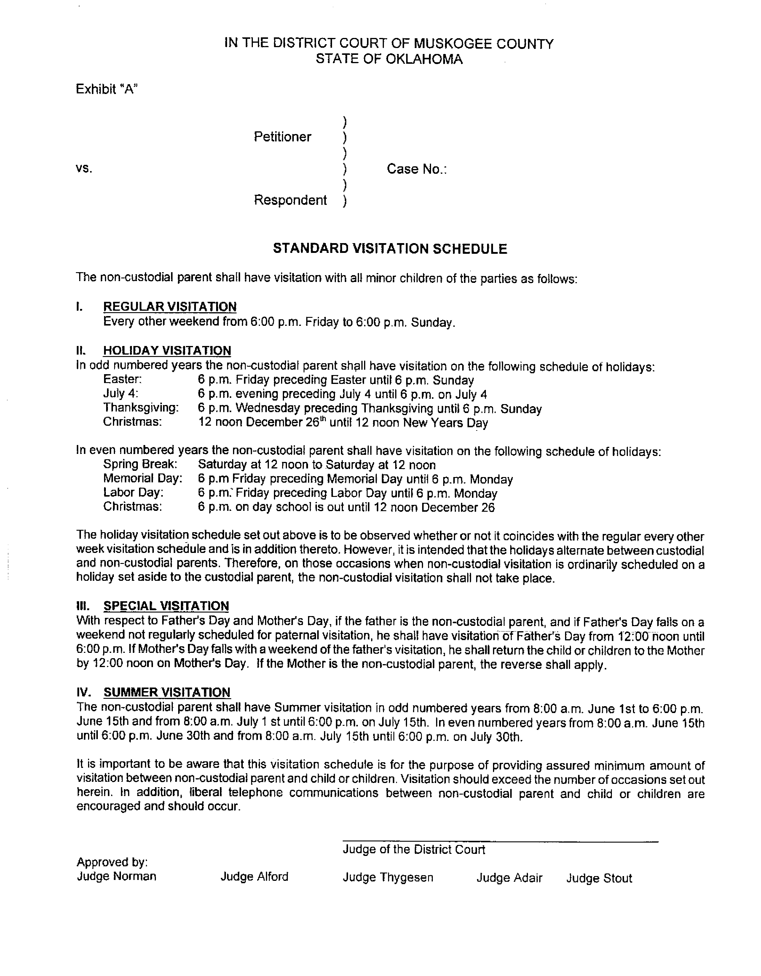 standard-visitation-schedule