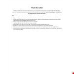 Formal Employee Thank You Letter example document template 