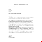 BlockChain Developer Cover Letter example document template