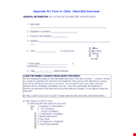 Client Exit Interview example document template