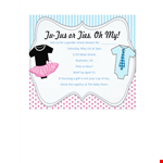 Gender Reveal Invitation Template - Saturday Gender Shower Reveal example document template 