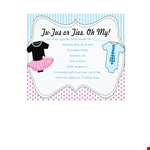 Gender Reveal Invitation Template - Saturday Gender Shower Reveal example document template