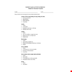Patient Schedule example document template