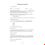 Promissory Note Template example document template