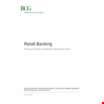 Retail Banking Strategic Plan example document template