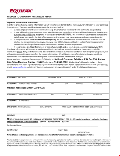Credit Report Example