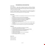 Psychometrician Job Description example document template