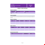 Status Report Template example document template