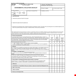 Project Environmental Evaluation Checklist example document template