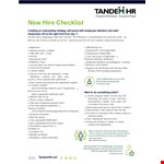 The Ultimate New Hire Checklist: Ensure Your Employees Are Set Up for Success example document template
